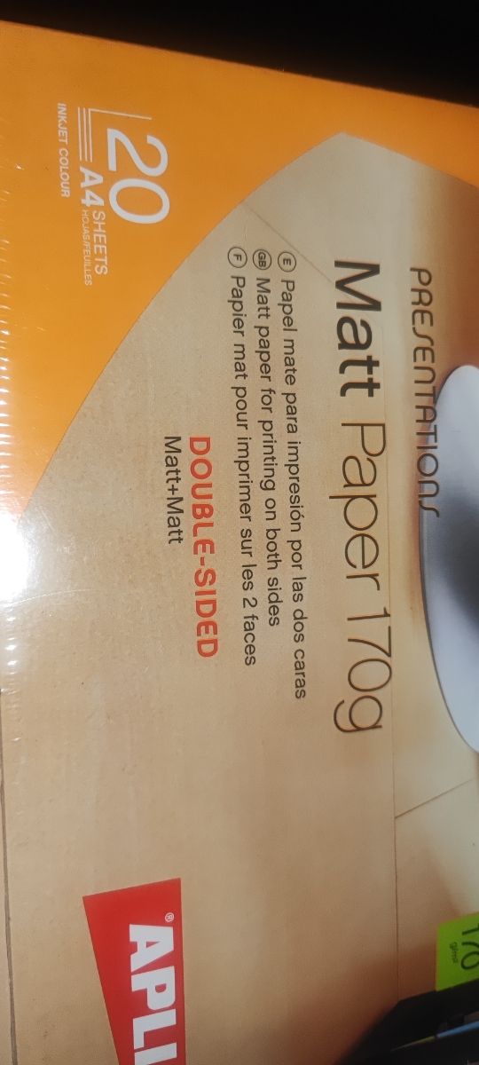 Papel Fotográfico APLICACIÓN 20 hojas