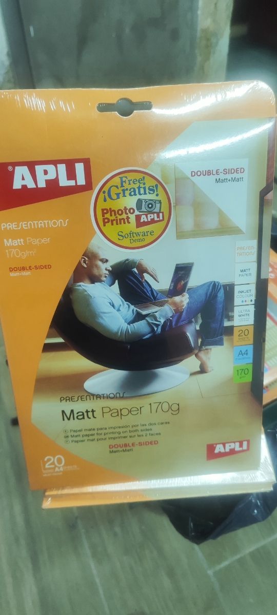 Papel Fotográfico APLICACIÓN 20 hojas