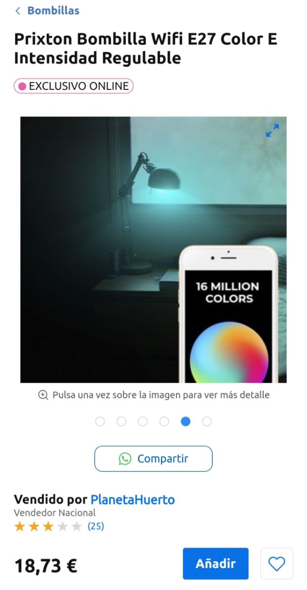 Bombilla WiFi Prixton BW10 | Smart Home