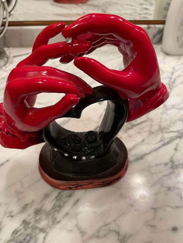 decorazione romantico rosso e nero