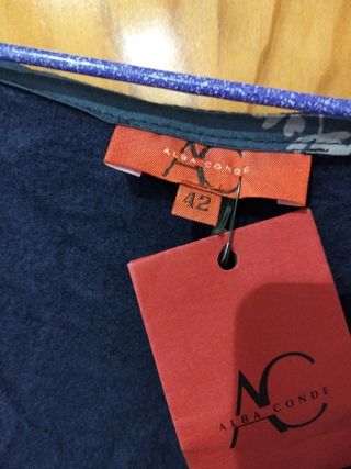 Vestido  morado estampado