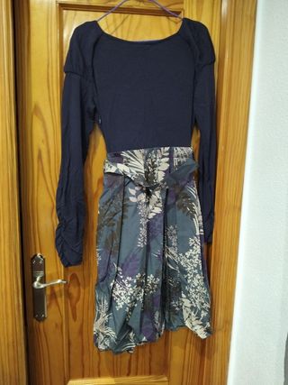 Vestido  morado estampado