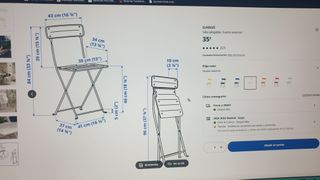Mesa y sillas plegables Ikea grises