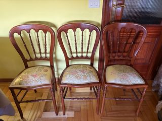 3 Sillas Comedor Madera Antiguas