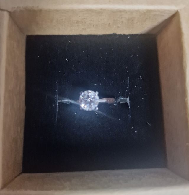 Solitario Diamante 1.04ct E VS1 Oro blanco 18k