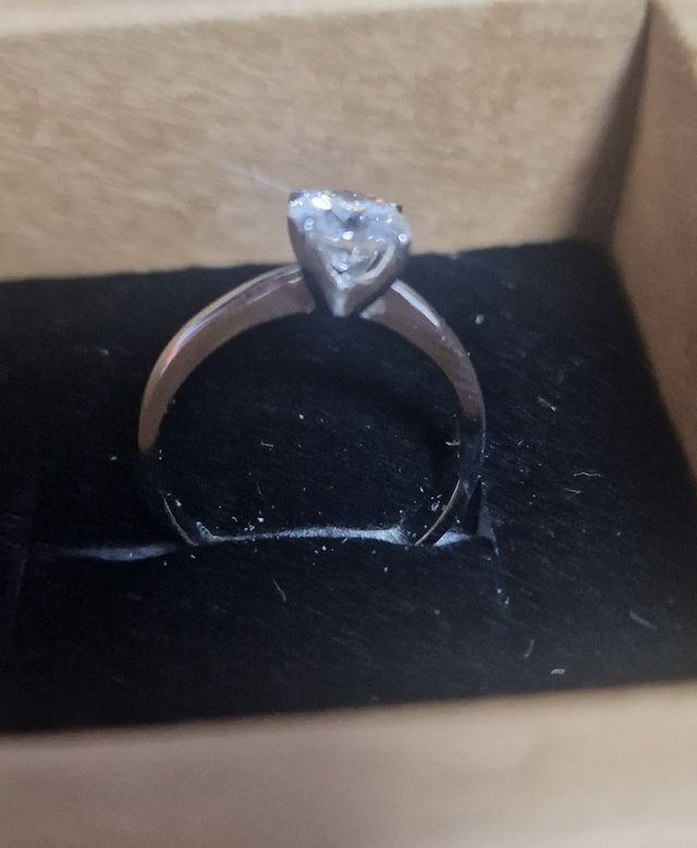 Solitario Diamante 1.04ct E VS1 Oro blanco 18k