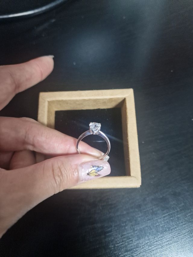 Solitario Diamante 1.04ct E VS1 Oro blanco 18k