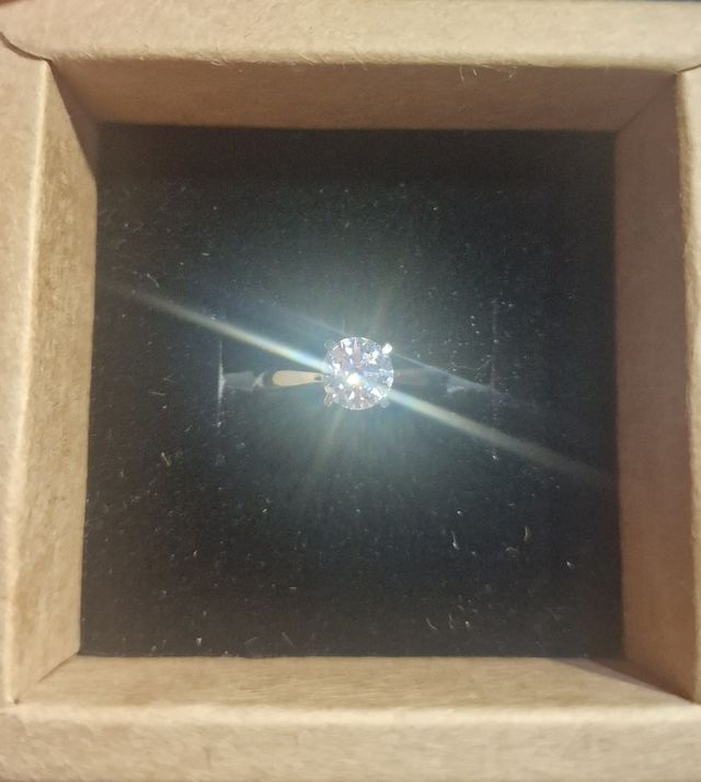 Solitario Diamante 1.04ct E VS1 Oro blanco 18k