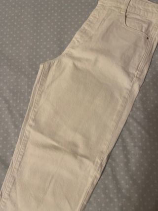 2 Pantalones ZARA Mum Fit blancos Talla 36 nuevo
