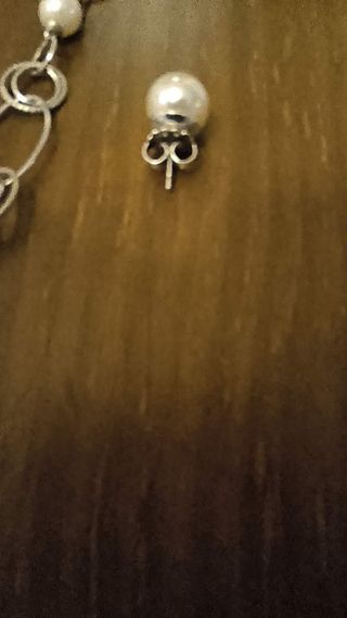 Gargantilla y pendientes plata