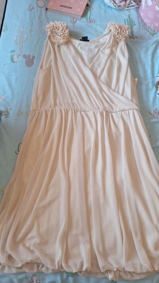Vestido beige ligero H&M