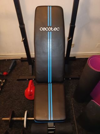 Pack completo de HOME GYM Banco + Rack + Pesas +