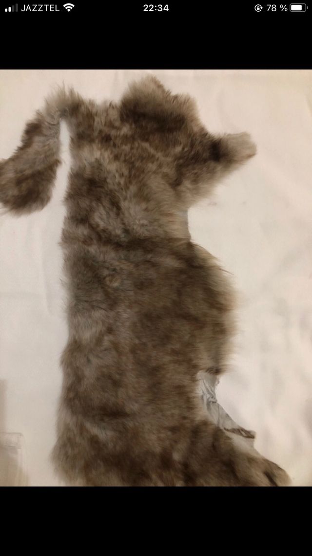 Retal piel natural marrón