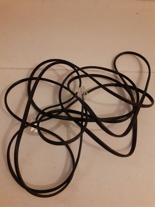 Cable teléfono fijo negro