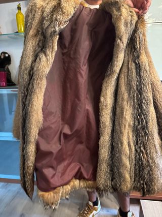Abrigo de piel de zorro