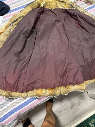 Abrigo de piel de zorro