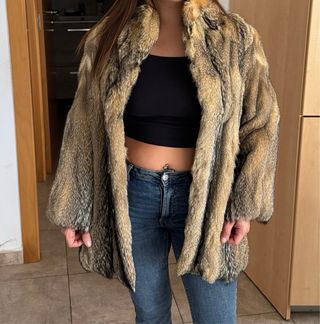 Abrigo de piel de zorro