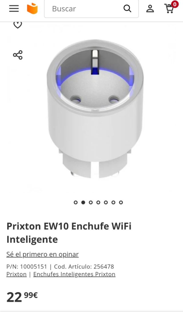 Enchufe inteligente Prixton EW10 WiFi Smart Plug