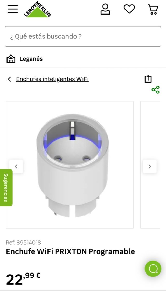 Enchufe inteligente Prixton EW10 WiFi Smart Plug