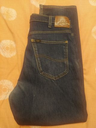 Vaqueros Lee Hombre Azul