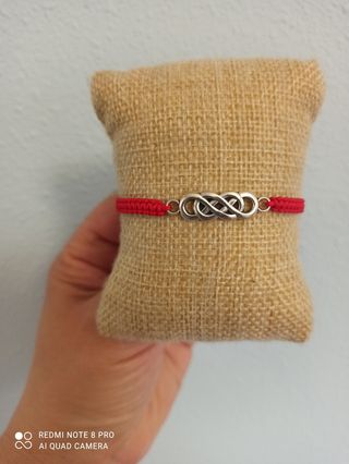 Pulsera Infinito baño plata 