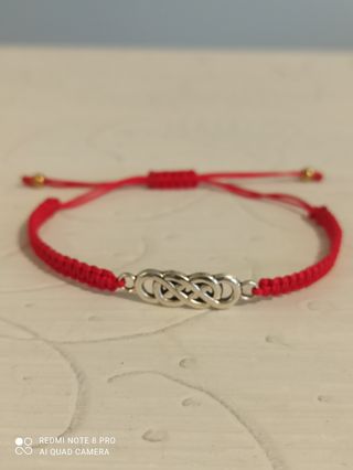 Pulsera Infinito baño plata 
