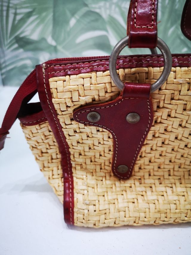 Coccinelle: borsa paglia e pelle