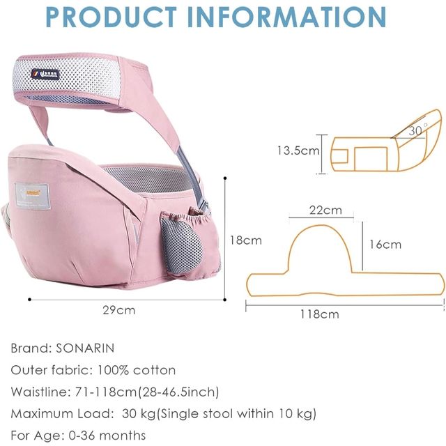 Portabebés Cadera Rosa - Bebé