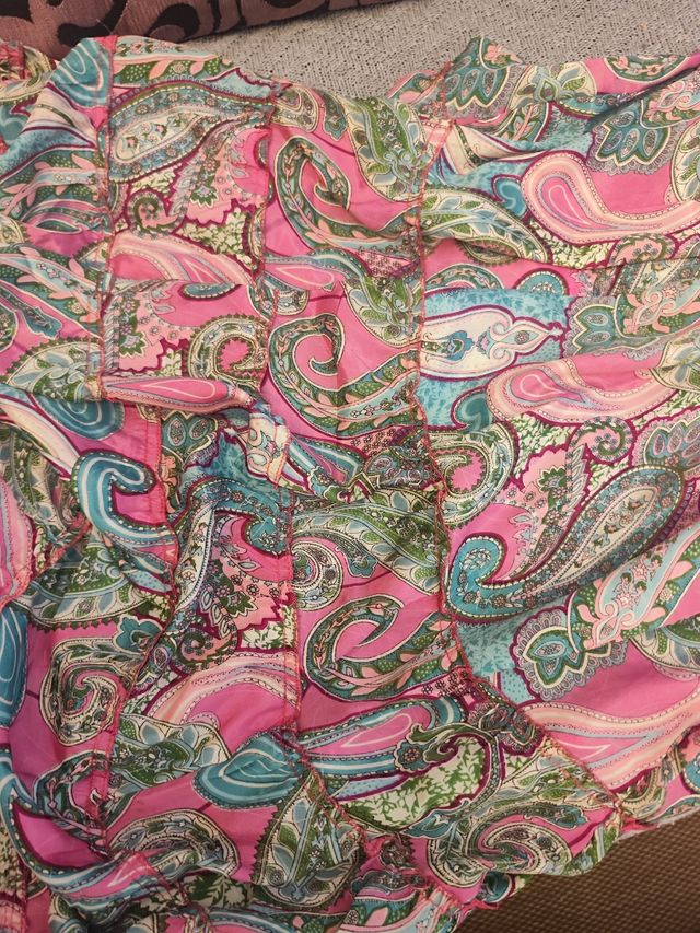 Vestido largo estampado paisley