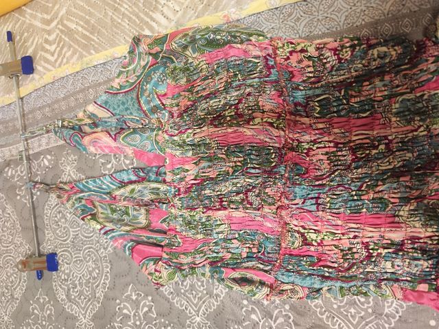 Vestido largo estampado paisley