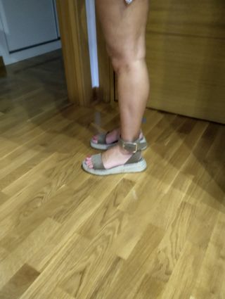 Sandalias esparto beige