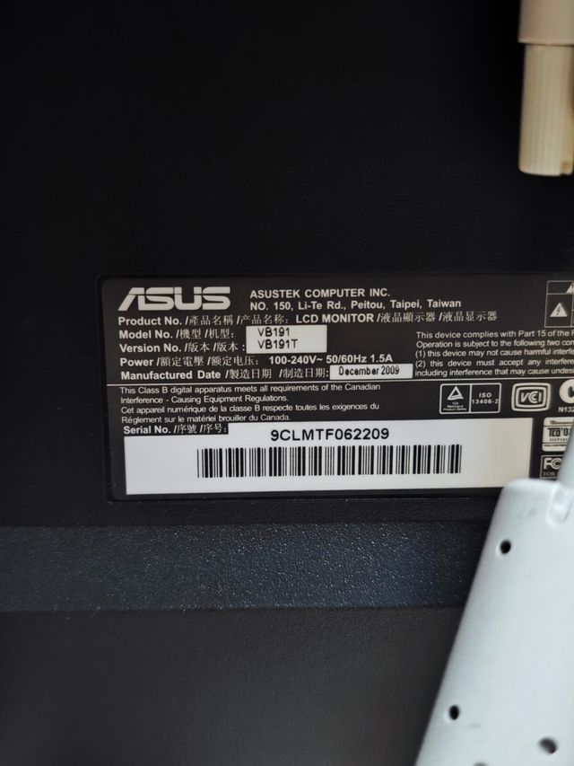 Monitor ASUS V191T LCD