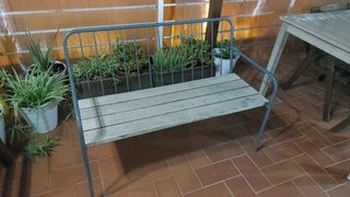 Oportunidad! Banco Ikea gris metal y madera