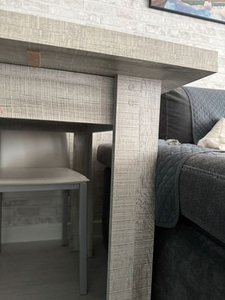 Mesa salon extensible gris - madera