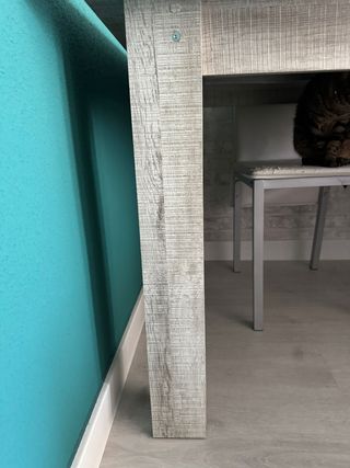 Mesa salon extensible gris - madera