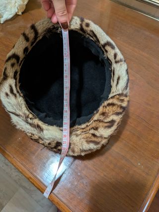 Cappello vintage pelliccia leopardo