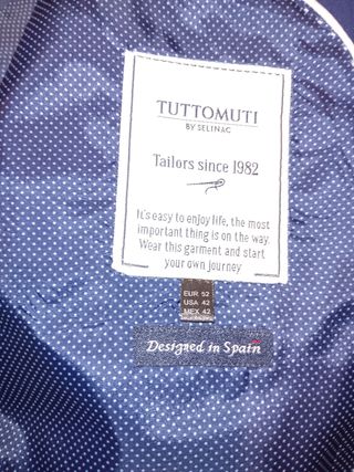 Traje TUTTOMULTI azul - Talla 52