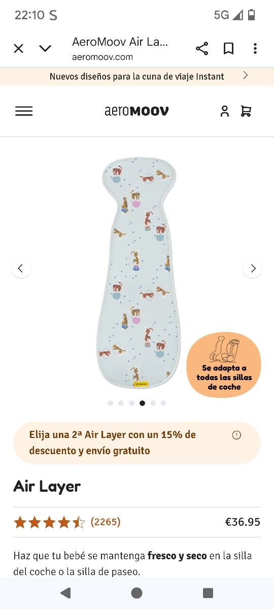 AeroMoov Air Layer - Protector sillita bebé