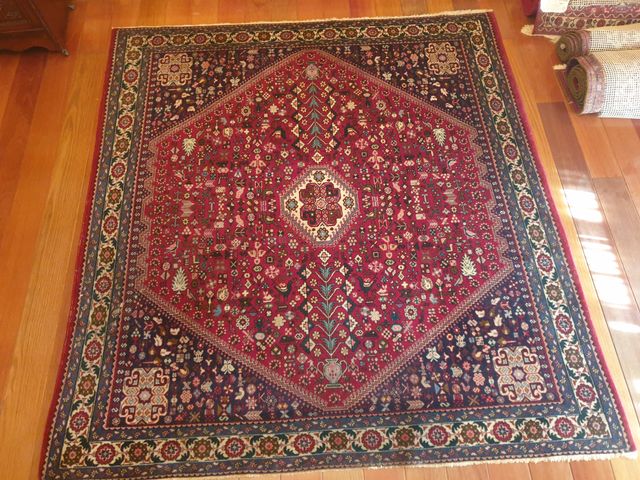 ALFOMBRA PERSA ANUDADA A MANO ABADEH 216x200cm