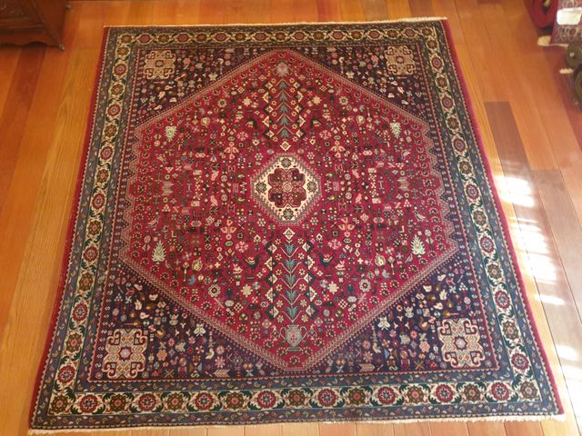 ALFOMBRA PERSA ANUDADA A MANO ABADEH 216x200cm