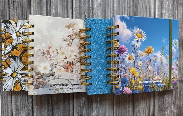 Cuaderno de dibujo espiral para acuarelas 14x14 cm