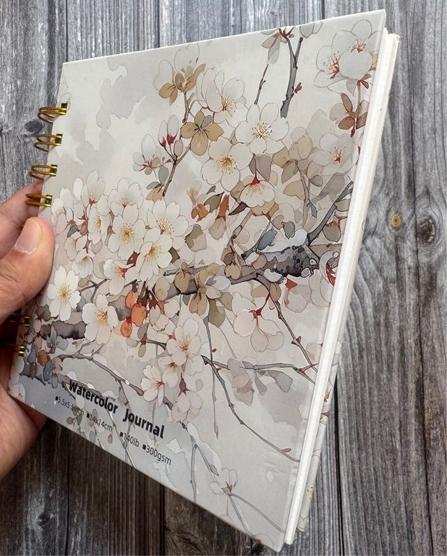 Cuaderno de dibujo espiral para acuarelas 14x14 cm