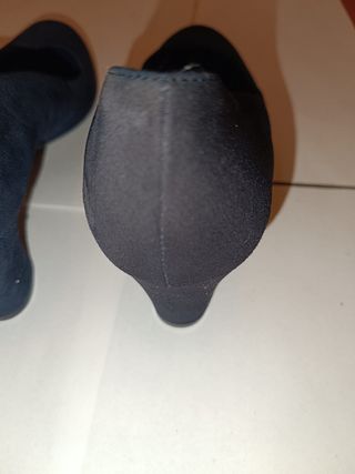 Zapatos tacón Marian azul marino terciopelo n.41