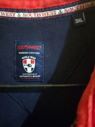 Polo Southwest - Azul marino y Rojo