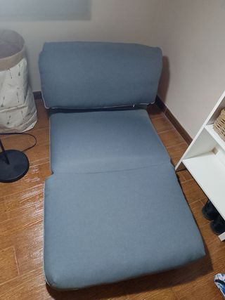 Sofá cama plegable azul