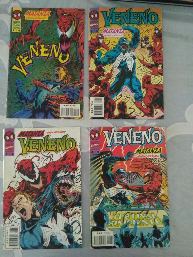Veneno Matanza Desencadenado Completo los 4 comics