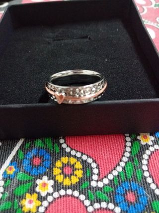 Anillo plata y oro bicolor