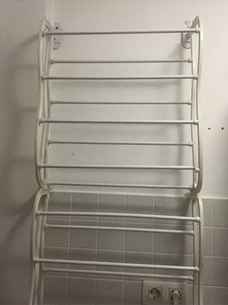 Zapatero desmontable de pared blanco - 3 uds.