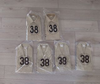 6 Camisas Beige Militares Talla M.
