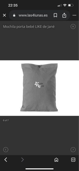 Mochila portabebés Jané LIKE Gris